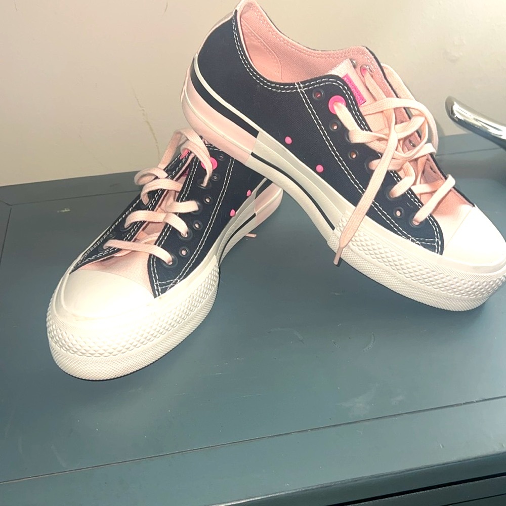 Converse Chuck Taylor All Star Easy On Black &Pink Platform, sizeW6.5 - Picture 2 of 6